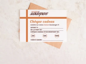 Offrez un chèque cadeau !
