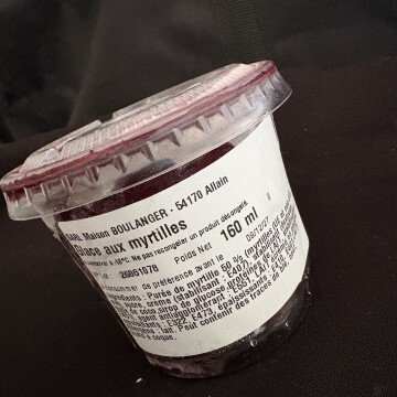 Glace artisanale à la Myrtille pot 160 ml
