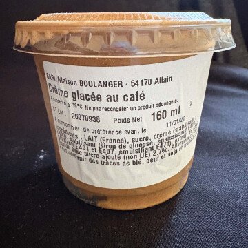 Glace artisanale au café
