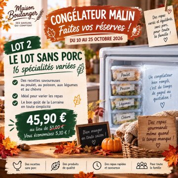 Congélateur malin - sans porc-
